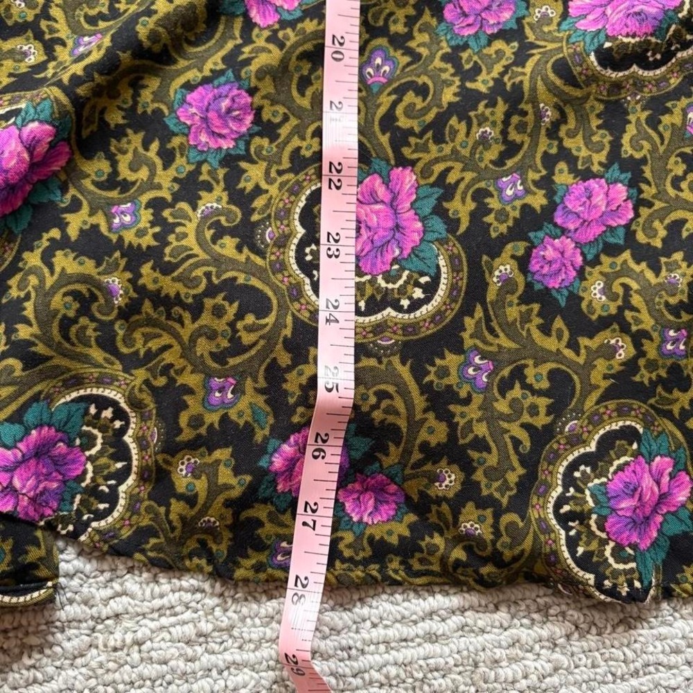 90s Vintage Coord Skirt Set New Name In Town Women's S M Paisley Floral Summer - Picture 7 of 8